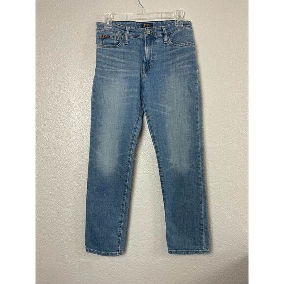 Polo Ralph Lauren Youth Size 14 Blue Straight Leg Jeans Denim Medium Wash - Picture 1 of 9